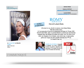 Télécharger le communiqué de presse de Romy, au fil de la vie, de David Lelait-Helo