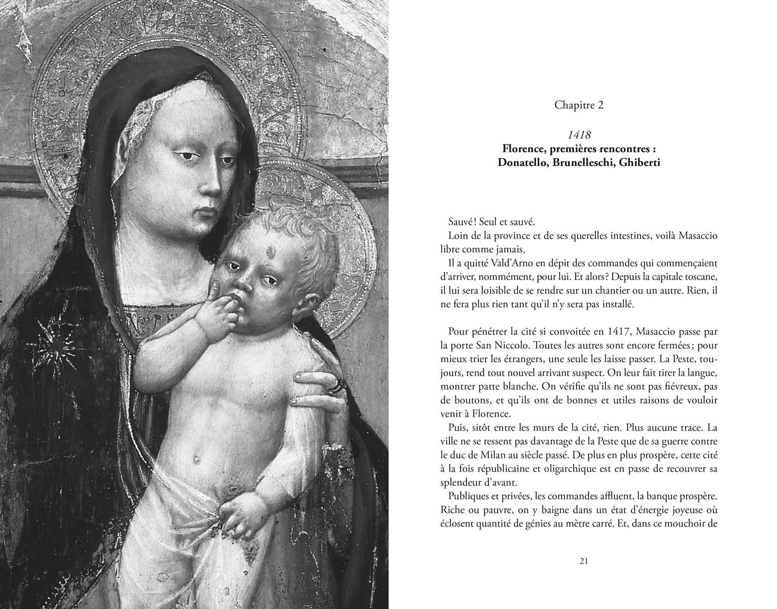 extrait La fièvre Masaccio, Chapitre 2 : 1418, Florence, premières rencontres