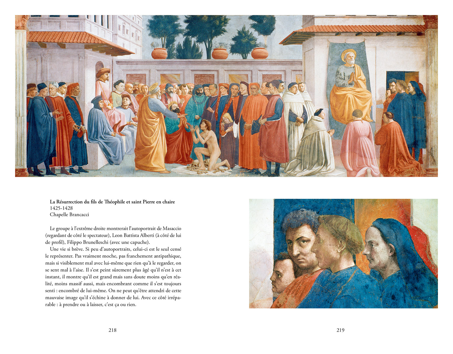 extrait La fièvre Masaccio, galerie : La Résurrection du fils de Théophile et saint Pierre en chaire