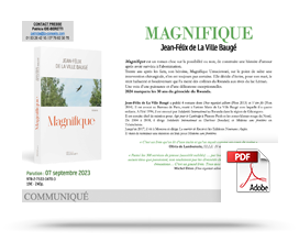 Télécharger le communiqué de "Magnifique" de Jean-Félix de La Ville Baugé
