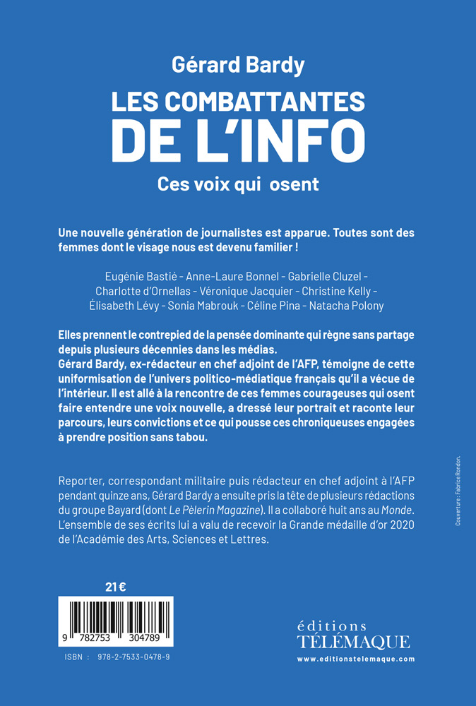 Quatrième de couverture "Les combattantes de l’info"