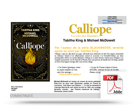 Télécharger le communiqué de presse de Calliope, la voix des flammes, par Michael McDowell & Tabitha King