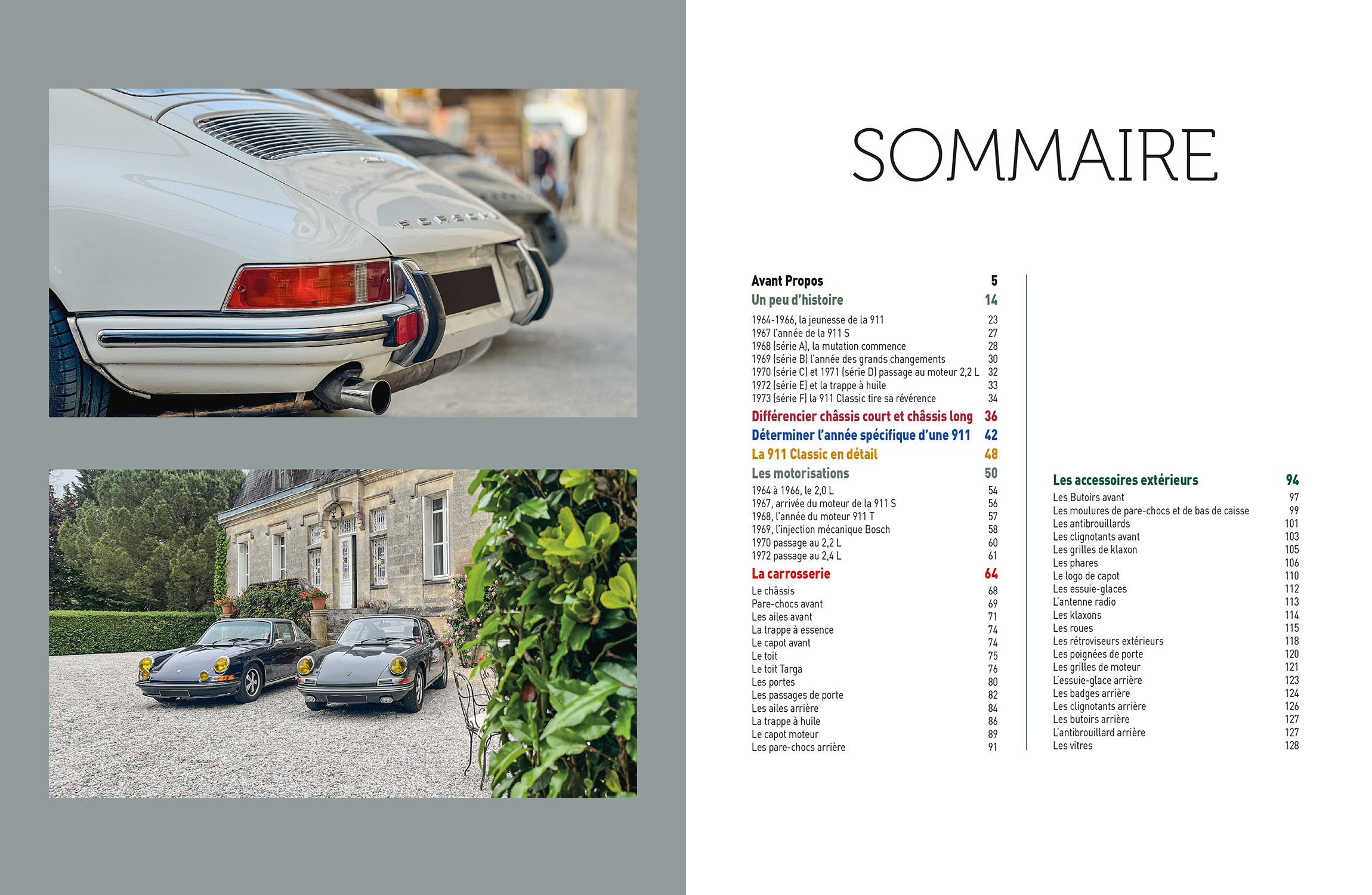 Porsche 911 classic-guide expert : sommaire