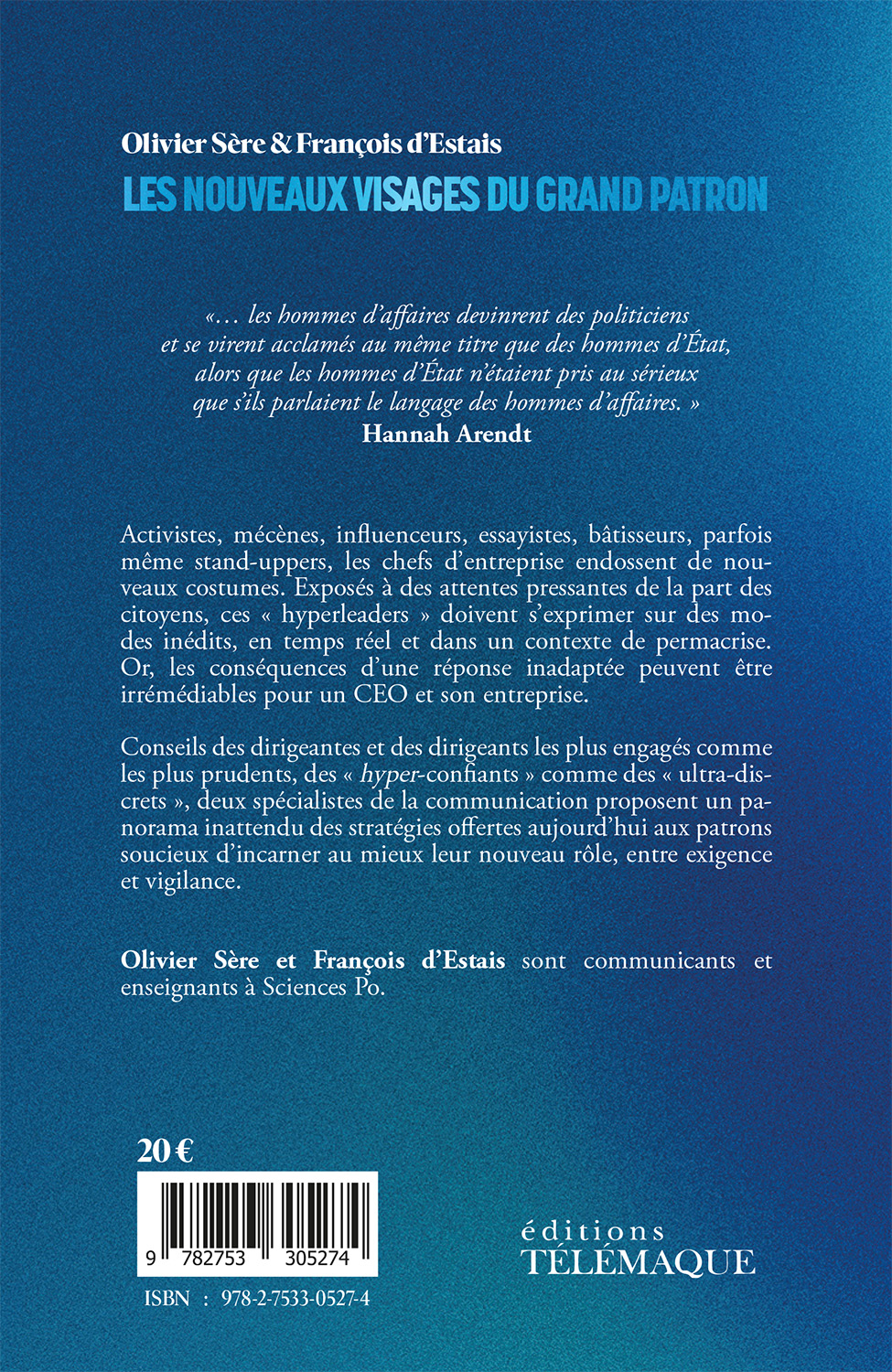 Quatrième de couverture des Nouveaux visages du grand patron