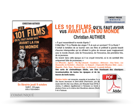 Télécharger le communiqué de presse des 101 films qu’il faut avoir vus avant la fin du mondes Télécharger le communiqué de presse des 101 films qu’il faut avoir vus avant la fin du mondes