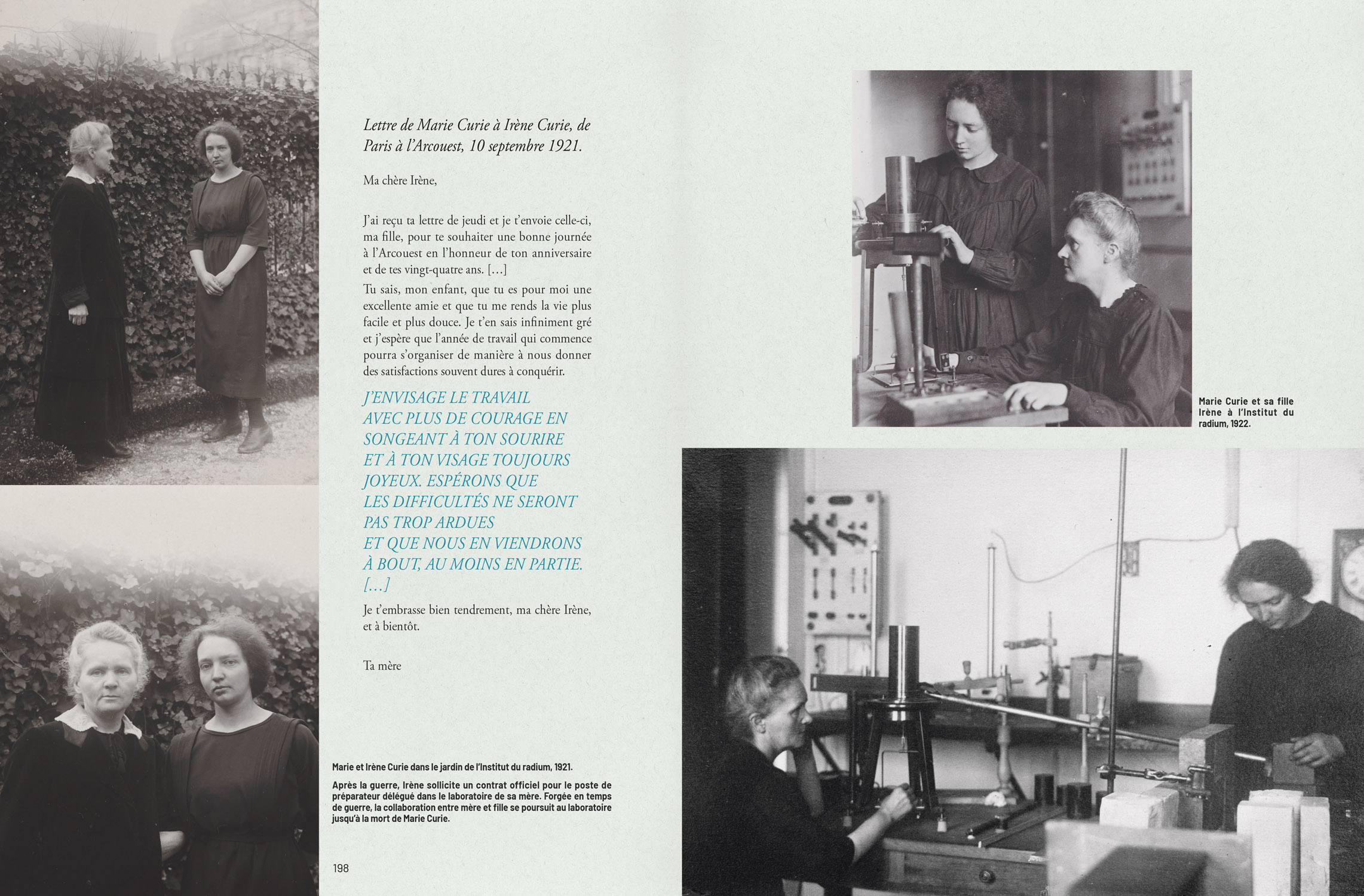 Lettre de Marie Curie à Irène Curie, de Paris à l’Arcouest, 10 septembre 1921