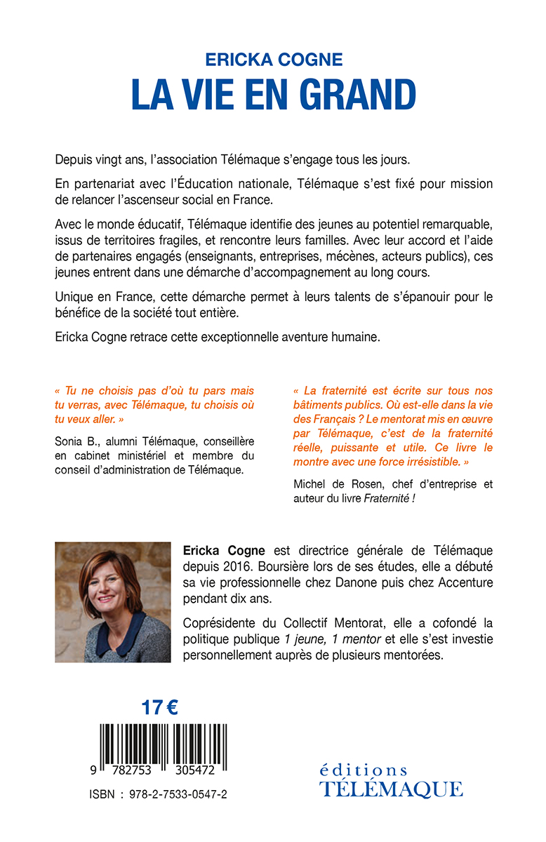 Quatrième de couverture de La Vie en Grand